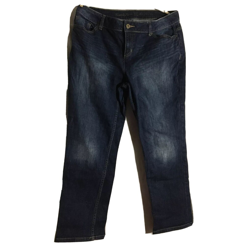 Simply Vera Wang Women’s Jeans, Size 14. Dark Blue. ￼